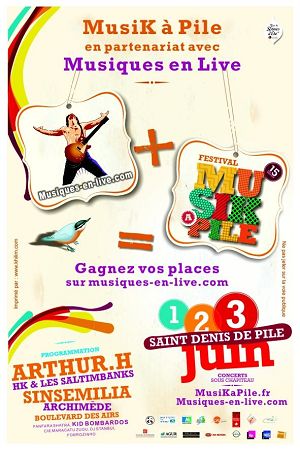 Programmation concerts festival Musik a Pile 2012