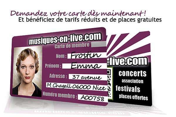 DEVENEZ ADHERENT-E MUSIQUES EN LIVE GRATUITEMENT - BENEFICIEZ DE REDUCTIONS CULTURELLES PENDANT 365 JOURS 2 1