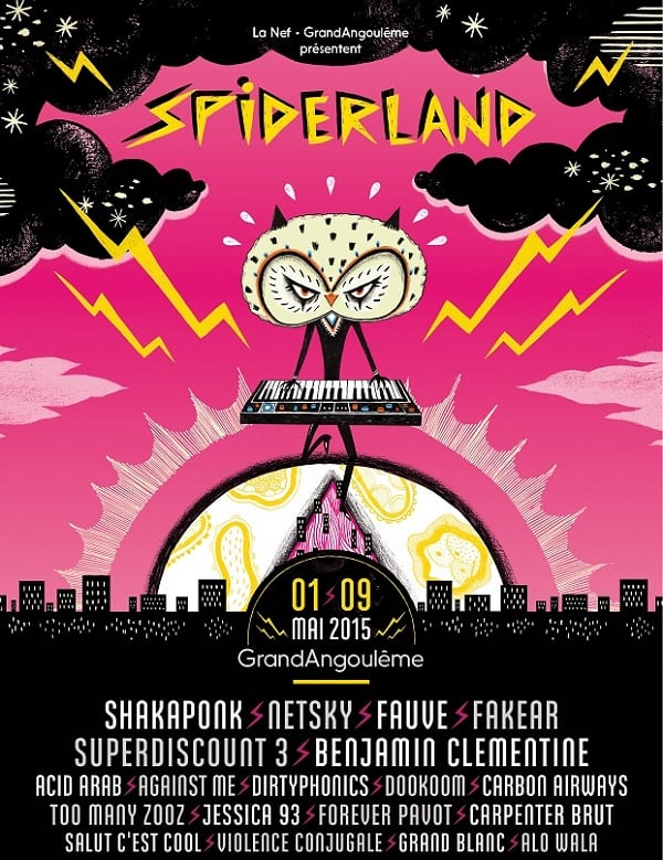 FESTIVAL SPIDERLAND 2015 - EN PHASE AVEC LES NOUVEAUX COURANTS EMERGENTS 2 AFFICHE SPIDERLAND 2015