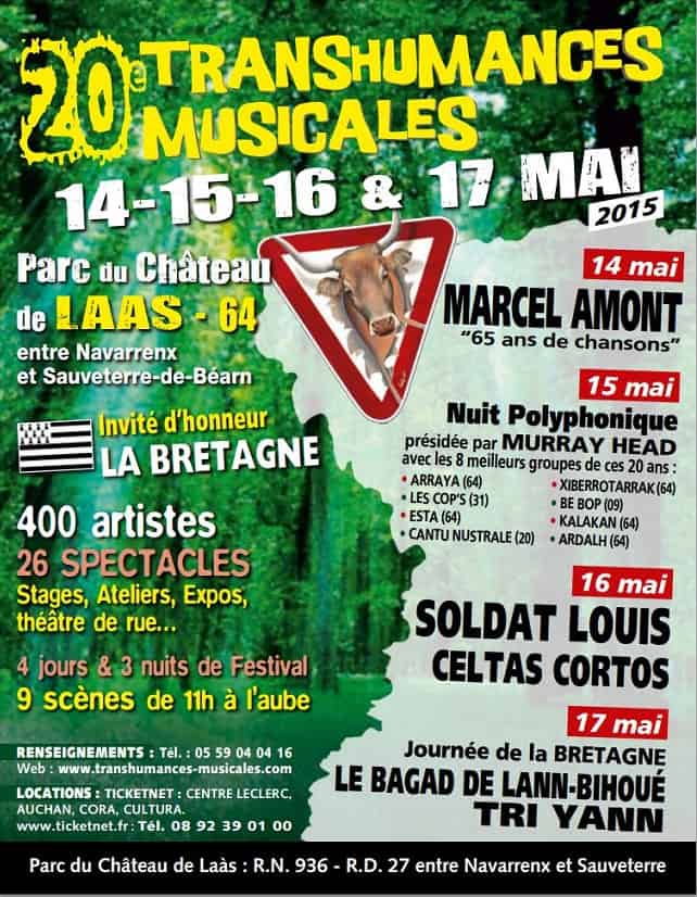 LES TRANSHUMANCES MUSICALES DE LAAS FETENT LEURS 20 ANS ! 2 AFFICHE