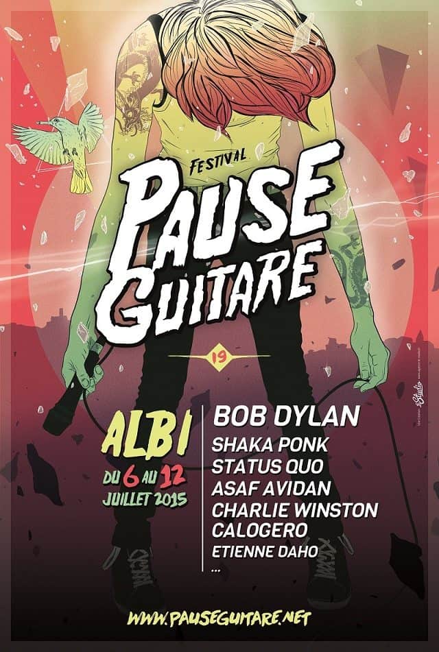 VOTRE ADHESION MUSIQUES EN LIVE + 1 PLACE OFFERTE POUR PAUSE GUITARE : 30 € 2 Affiche Festival Pause Guitare 2015 Albi-nomsok-Musiques-en-Live